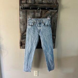 Women's Levi's 501 Light Wash Button Fly Jeans